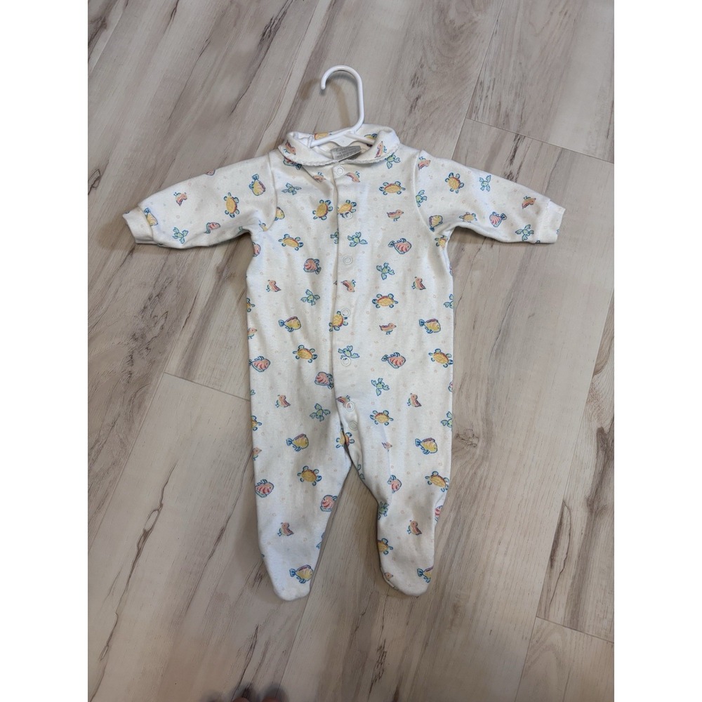 Y2K Carters Baby Turtle Footie Sleeper One Piece Buttons 0-3 months‎